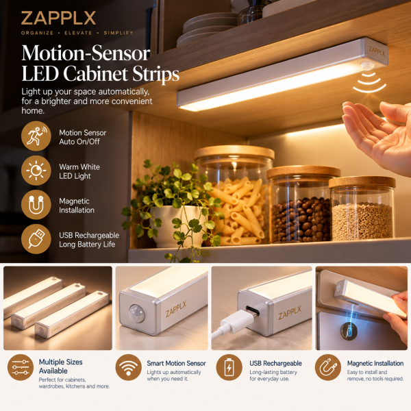Motion-Sensor LED Cabinet Strips